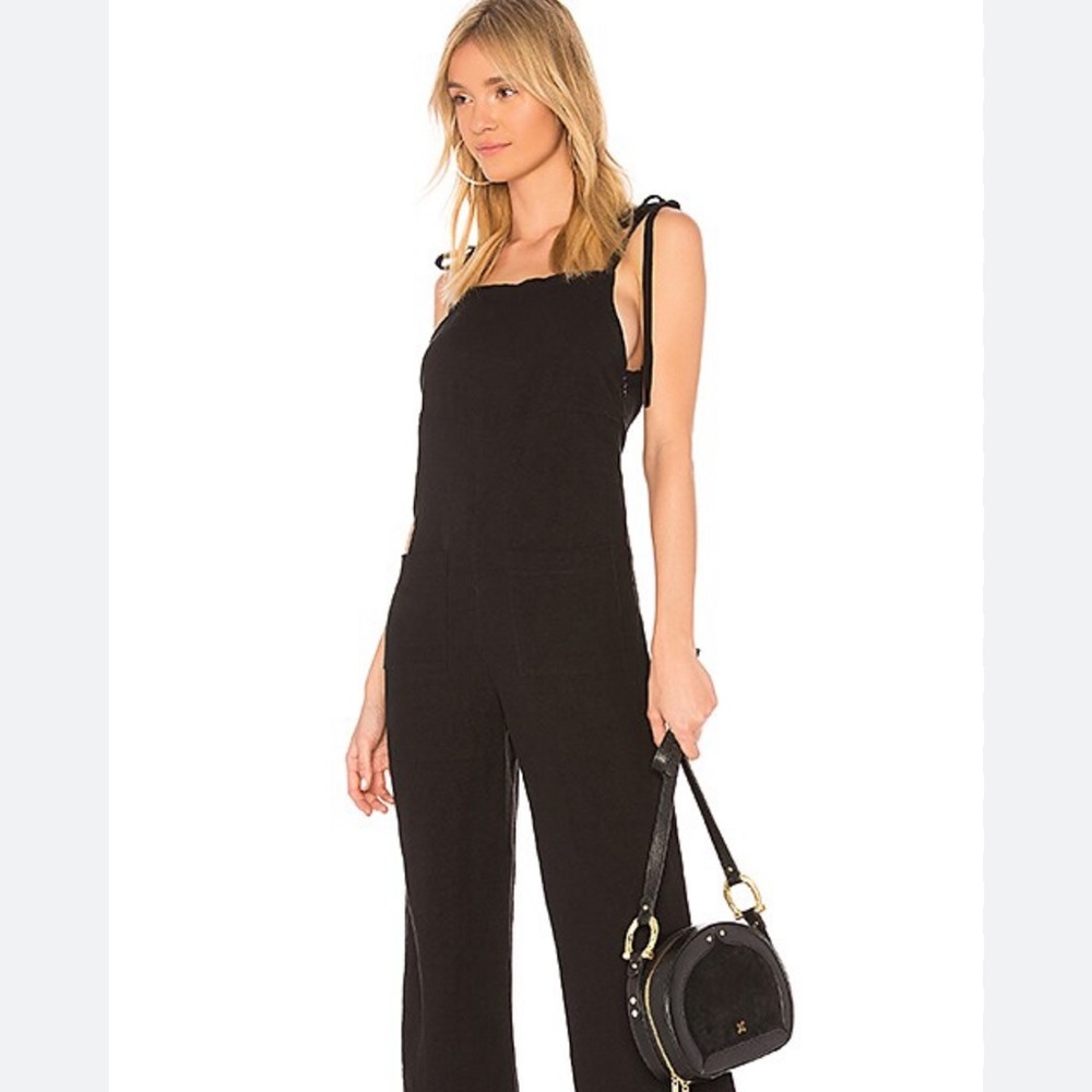 Rachel Pally Linen Kristoff Jumpsuit black